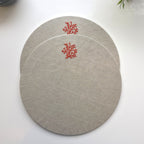 Toscana Coral Placemats in Oatmeal Stone – Set of 2
