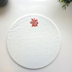 Toscana Coral Placemats in Off-White – Set of 2