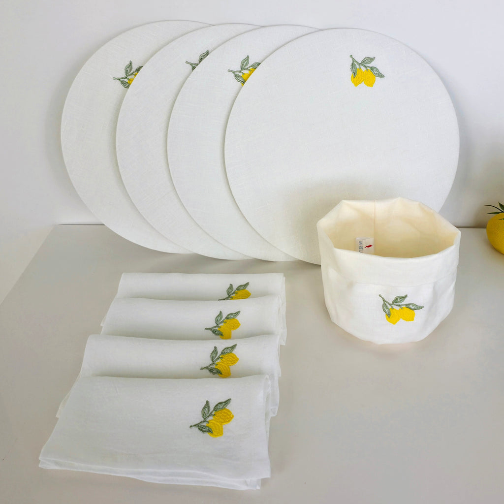 Amalfi Lemons Complete Set in Off-White