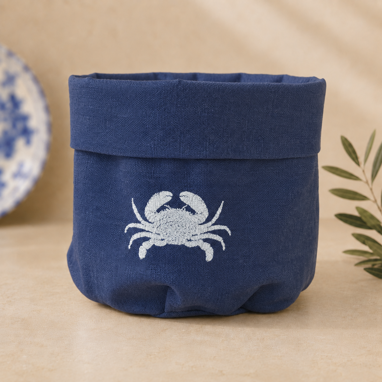 Amalfi Crab Basket in Blue