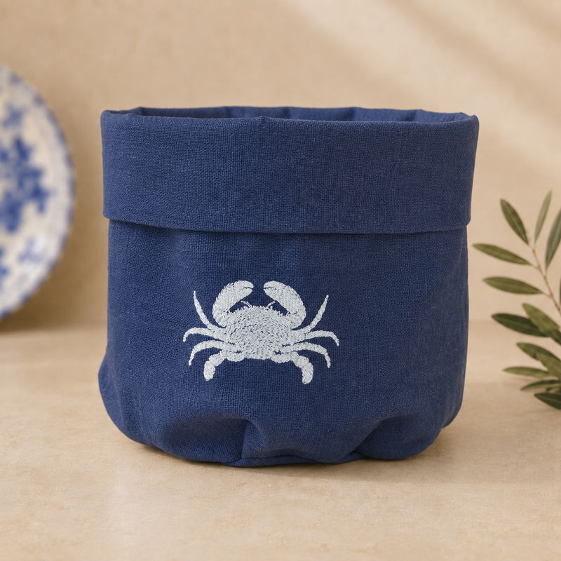 Cesta de cangrejos Amalfi en azul