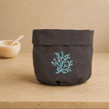 Toscana Aqua Coral Basket in Dark Taupe