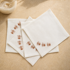 Toscana Bee Cocktail Napkins in Off-White – Set of 4