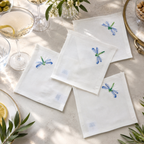 Toscana Dragonfly Cocktail Napkins in Off-White – Set of 4