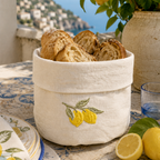 Lemons Aperitivo Set – Off-White Basket & Cocktail Napkins