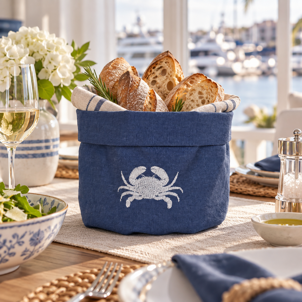 Cesta de cangrejos Amalfi en azul
