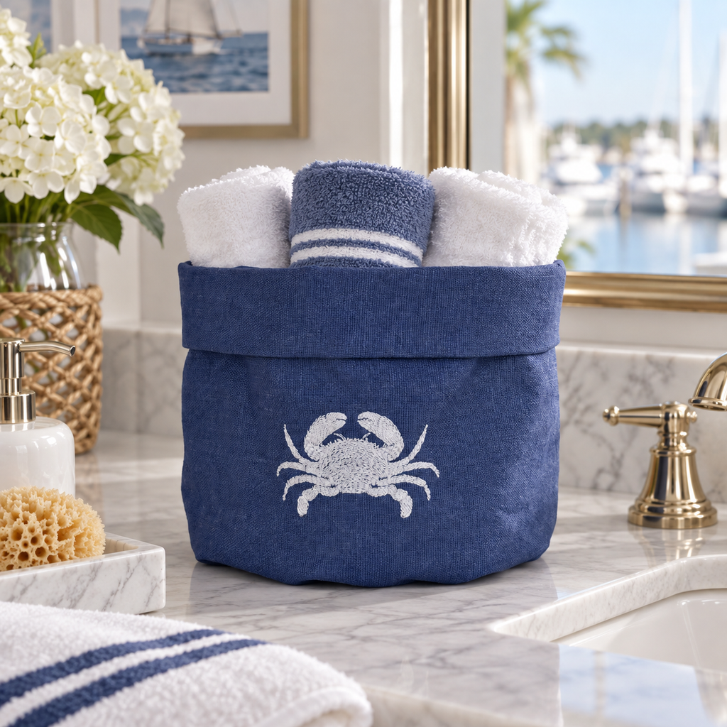 Cesta de cangrejos Amalfi en azul