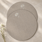 Cortina Stella Alpina Placemats in Oatmeal Stone — Set of 2