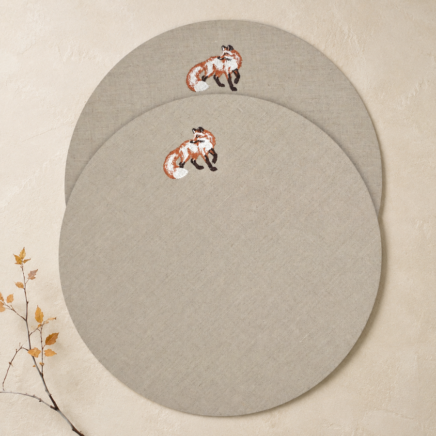 Cortina Volpe Placemats in Oatmeal Stone — Set of 2