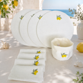 Set completo Amalfi Lemons color bianco sporco