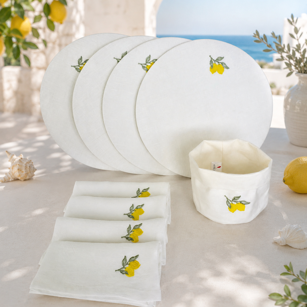 Amalfi Lemons Complete Set in Off-White