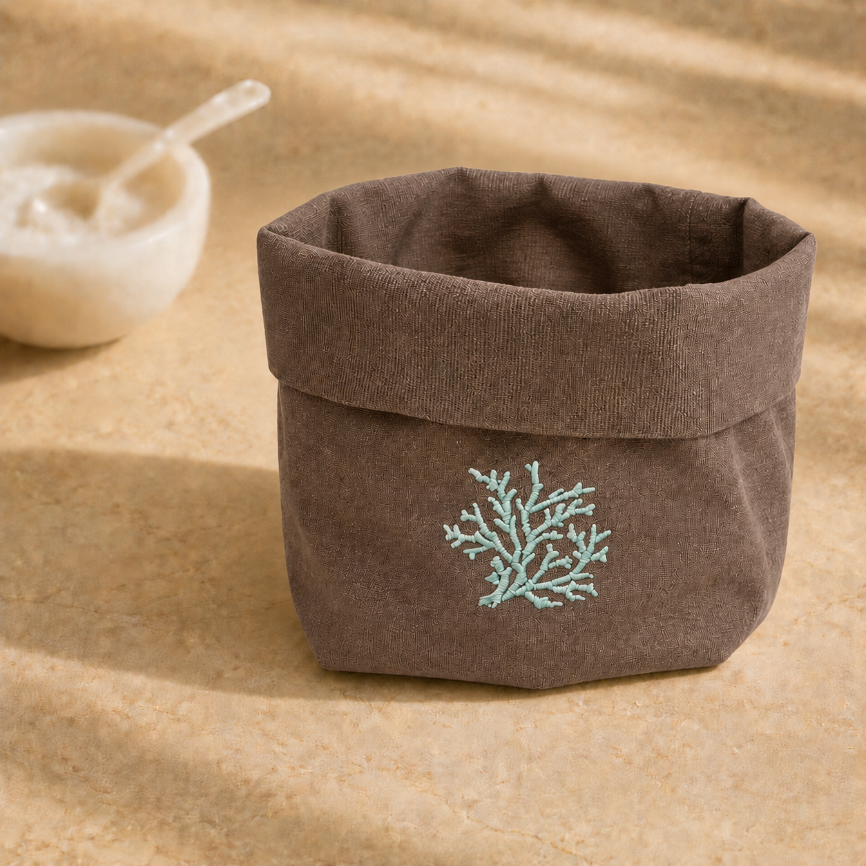 Toscana Dark Taupe Basket – Coral