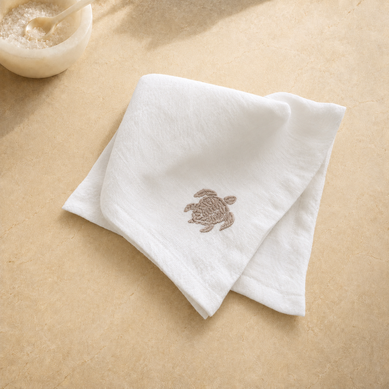Servilletas Toscana Turtle en Blanco Roto – Set de 4