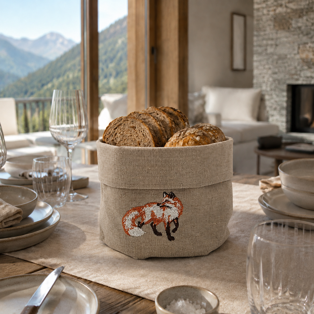 Cortina Volpe Basket in Oatmeal Stone