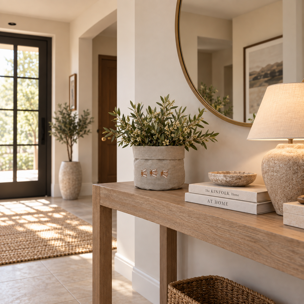 Toscana Bee Basket in Oatmeal Stone