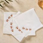 Toscana Bee Cocktail Napkins in Off-White – Set of 4