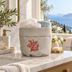 Toscana Coral Basket in Oatmeal Stone