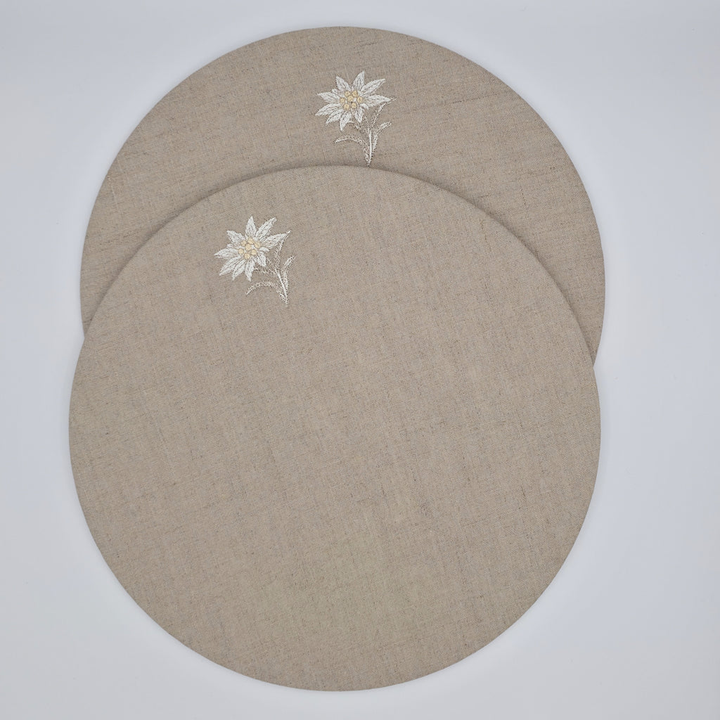 Cortina Stella Alpina Placemats in Oatmeal Stone — Set of 2
