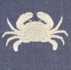 Amalfi Blue Crab Coated Linen Placemats – Set of 2