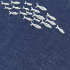 Amalfi Sardines Placemats in Mediterranean Blue – Set of 2