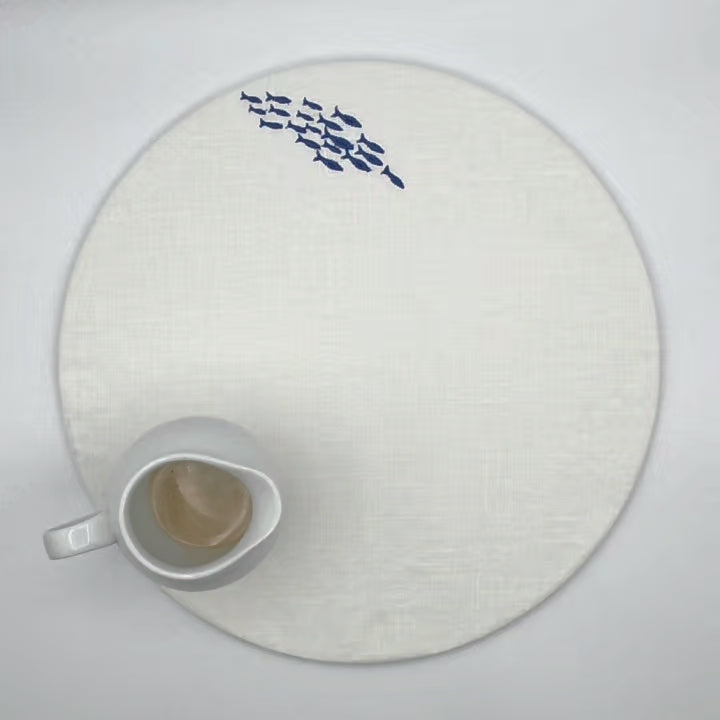 Tovagliette Amalfi Sardine in Avorio – Set da 2