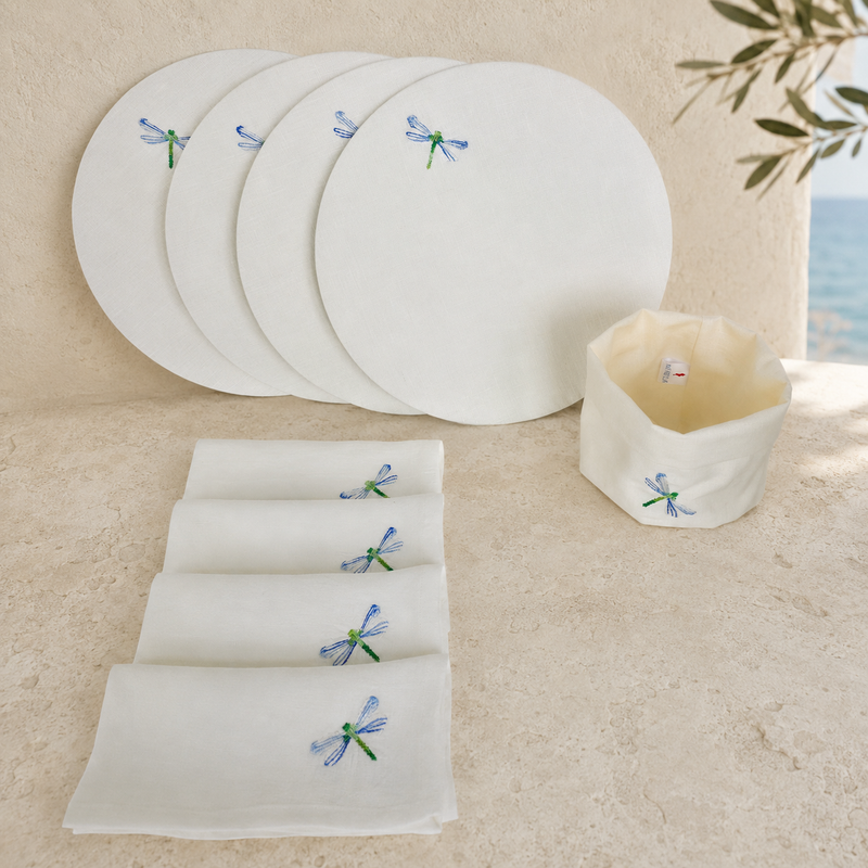 Conjunto Completo Toscana Dragonfly en Blanco Roto