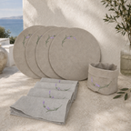 Juego completo Toscana Lavanda en piedra avena